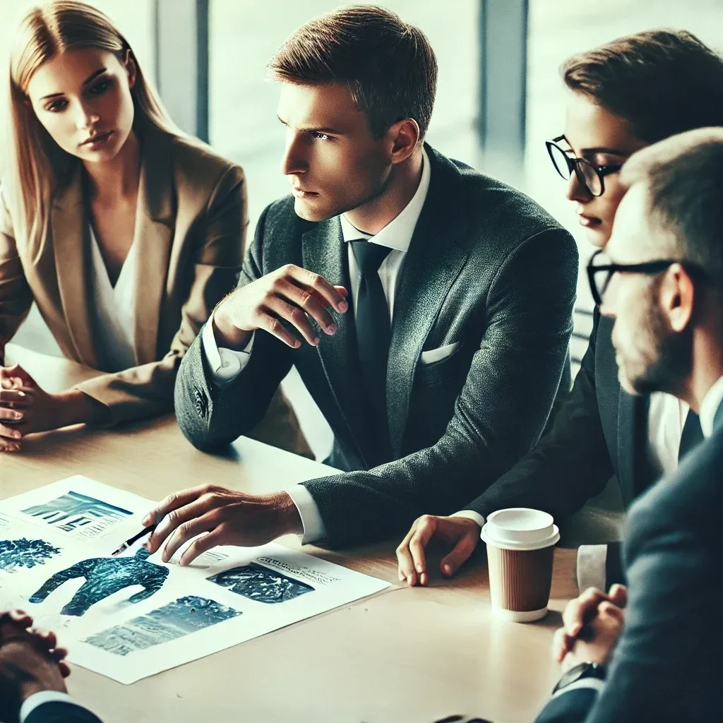 Business Manager in a Meeting