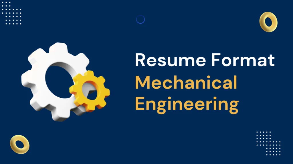 Resume Format Mechanical Engineer Fresher Image