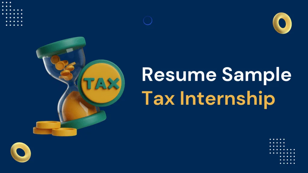Tax Internship Resume